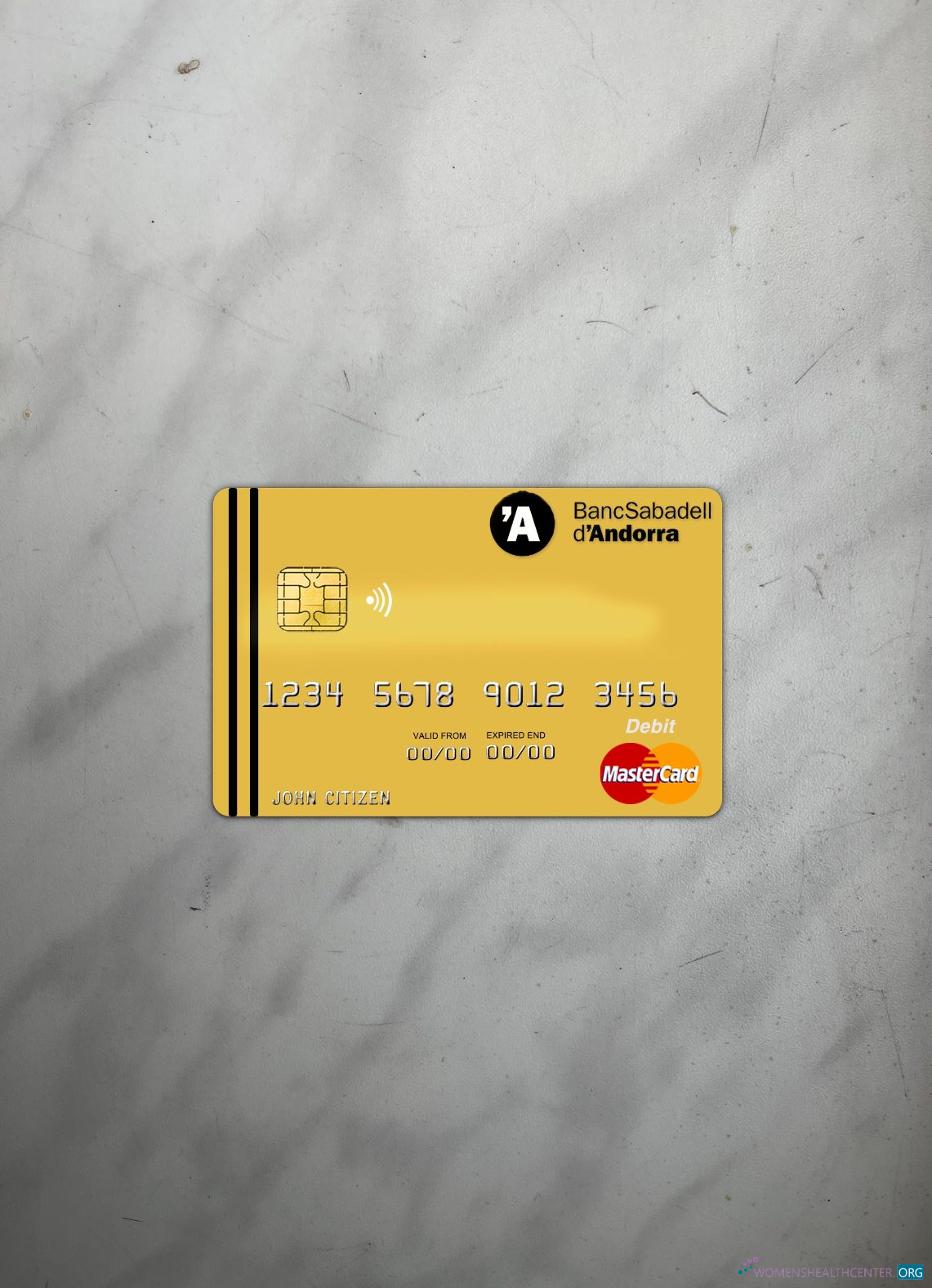 Download Andorra Bank Sabadell Mastercard photolook front Photoshop template